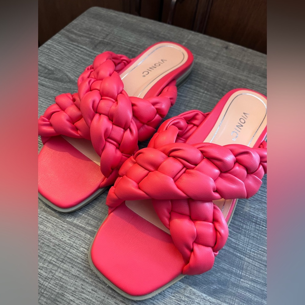 Vionic Vibrant Red Braided Sandals - image 4